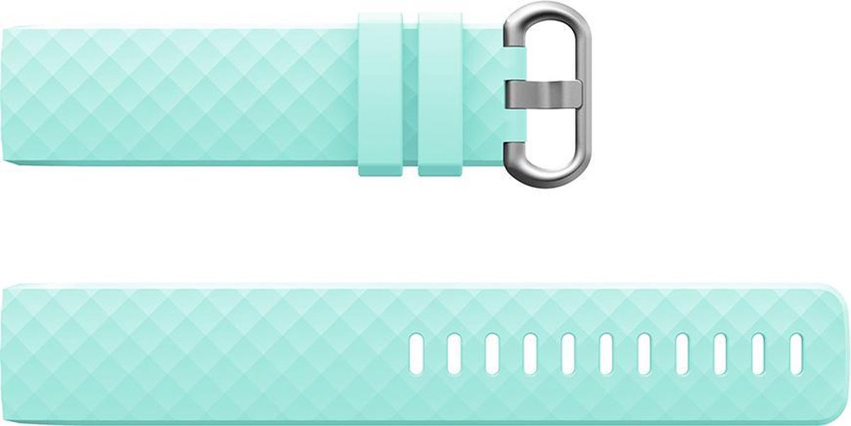 YONO Siliconen Bandje geschikt voor Fitbit Charge 4 / 3 – Mintgroen – Large
