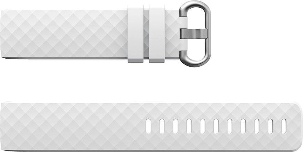 YONO Bandje geschikt voor Fitbit Charge 4/3 – Siliconen – Wit – Large
