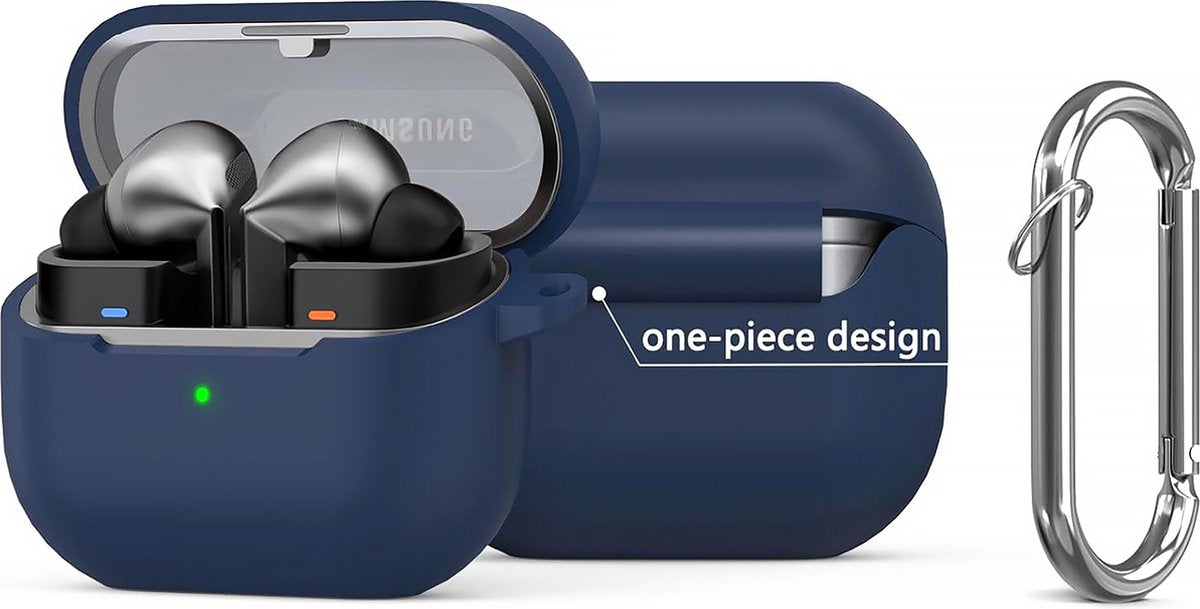 YONO Soft Case geschikt voor Samsung Galaxy Buds 3 / 3 Pro - Siliconen Hoesje - Donkerblauw