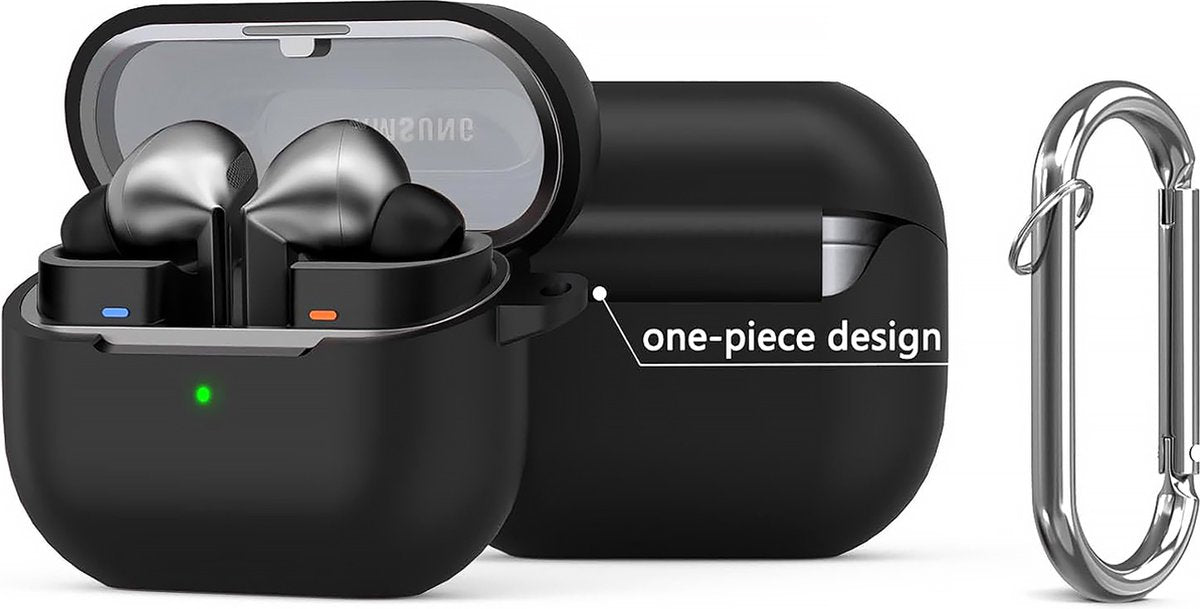 YONO Soft Case geschikt voor Samsung Galaxy Buds 3 / 3 Pro - Siliconen Hoesje - Zwart