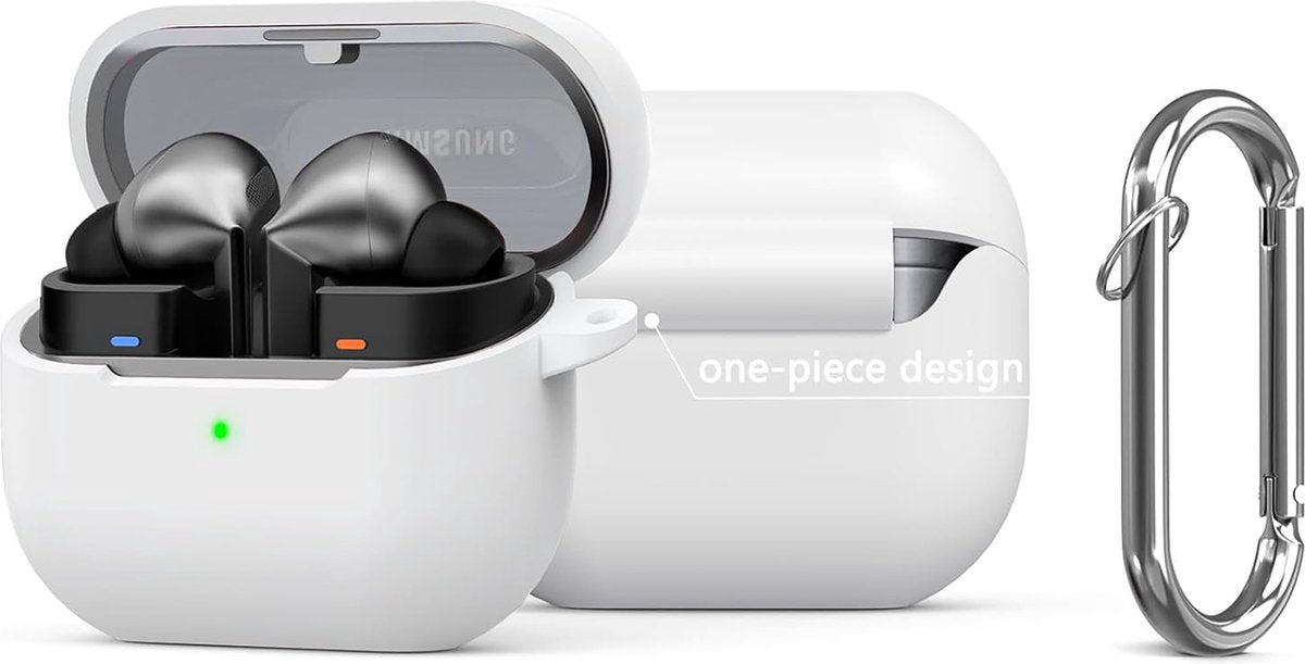 YONO Soft Case geschikt voor Samsung Galaxy Buds 3 / 3 Pro - Siliconen Hoesje - Wit