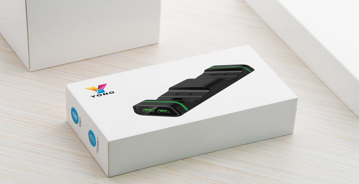 YONO Oplaadstation geschikt voor Xbox Series X / S Controller – Oplader met 2 Oplaadbare Accu / Batterij – Play and Charge Kit