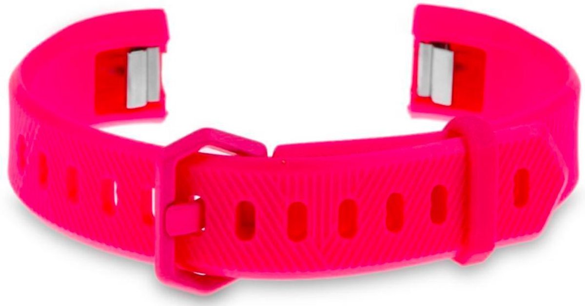 YONO Siliconen bandje geschikt voor Fitbit Alta (HR) – Roze - Large