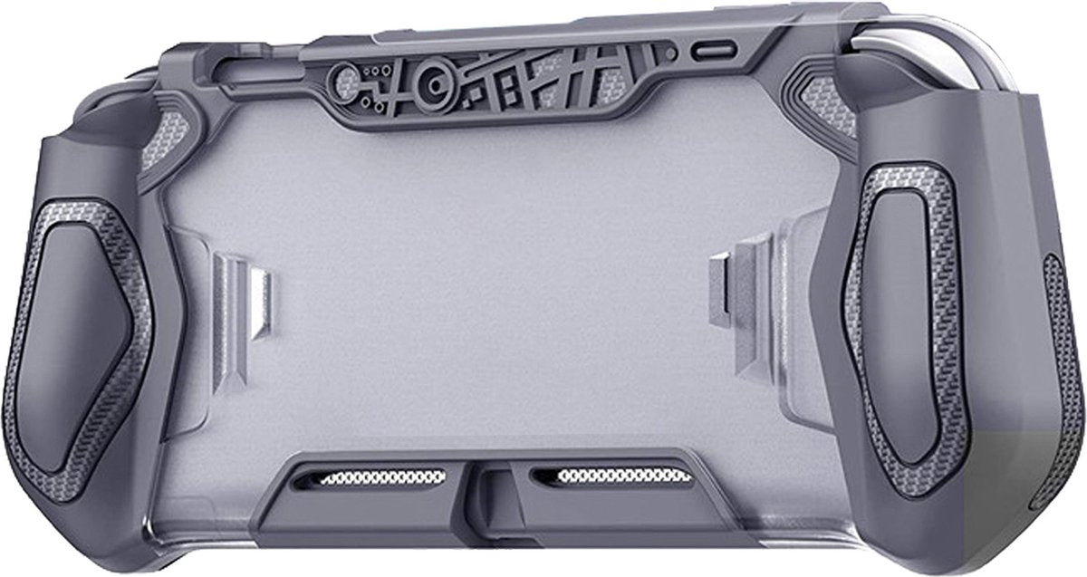 YONO Grip Case geschikt voor Nintendo Switch LITE - Ergonomische Console Hoesje met Screen Protector Glas - Beschermhoes Accessoires - Donkergrijs