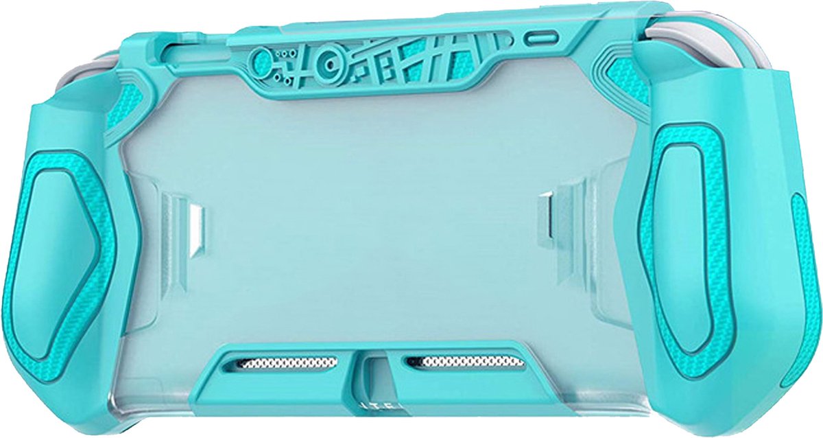 YONO Grip Case geschikt voor Nintendo Switch LITE - Ergonomische Console Hoesje met Screen Protector Glas - Beschermhoes Accessoires - Turquoise