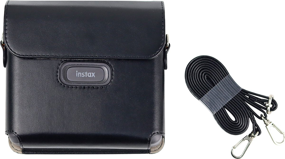 YONO Case geschikt voor Fujifilm Instax Link Wide - Hoes met Draagriem - Zwart
