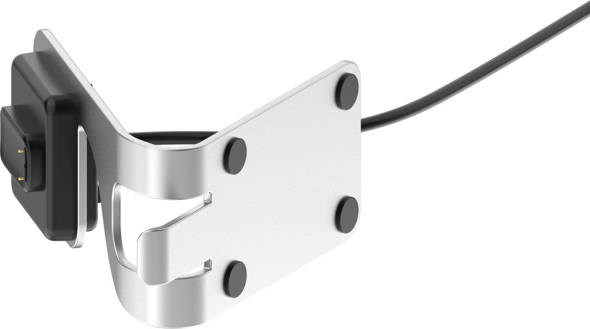 YONO Oplader Dock geschikt voor Fitbit Charge 5 / 6 / Fitbit Luxe - Oplaadstation en Houder - Oplaadkabel - Zilver