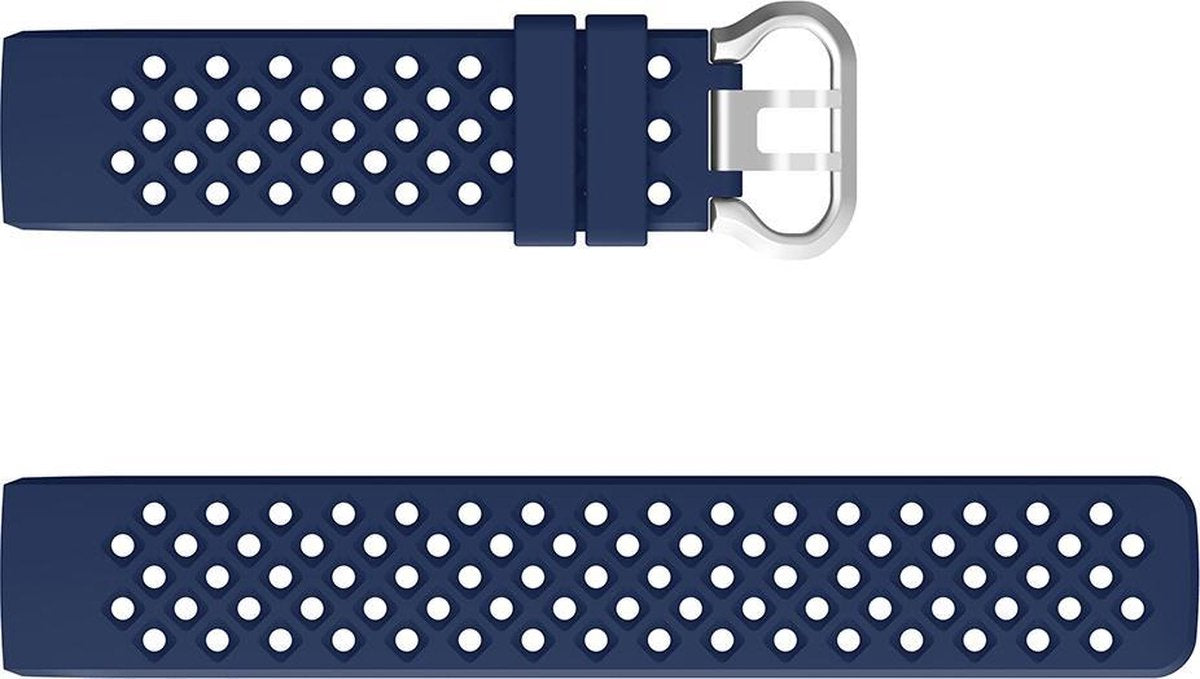 YONO Bandje geschikt voor Fitbit Charge 4/3 – Sport Air – Blauw – Large