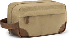 YONO Toilettas Heren - Travel Organizer Etui - Oxford Stof - Lichtbruin