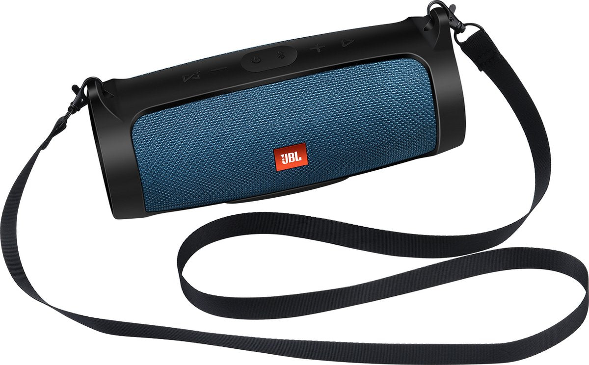 YONO Siliconen Hoes geschikt voor JBL Charge 4 - Case met Draagriem en Clip - Beschermhoes - Zwart
