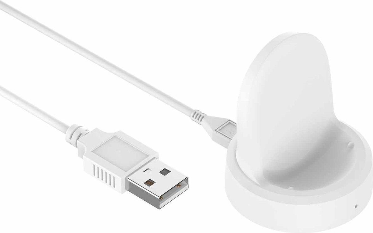 YONO Oplader Dock geschikt voor Samsung Galaxy Watch 5 - 4 - 3 - Active 2 - Wireless Charger Stand – Wit