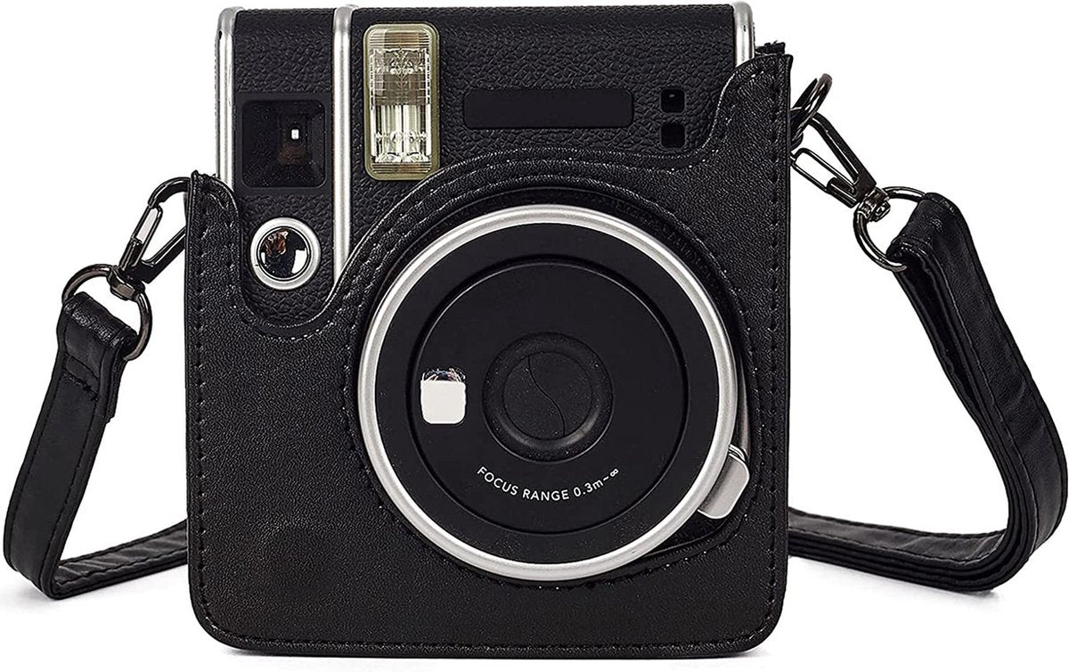 YONO Case geschikt voor Fujifilm Instax Mini 40 - Hoes met Draagriem - Cameratas - Zwart