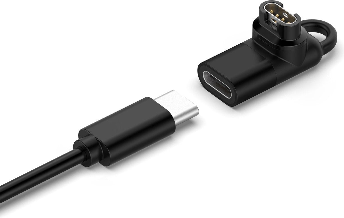 YONO Type C Adapter geschikt voor Garmin Smartwatch Oplader - USB Connector - Zwart