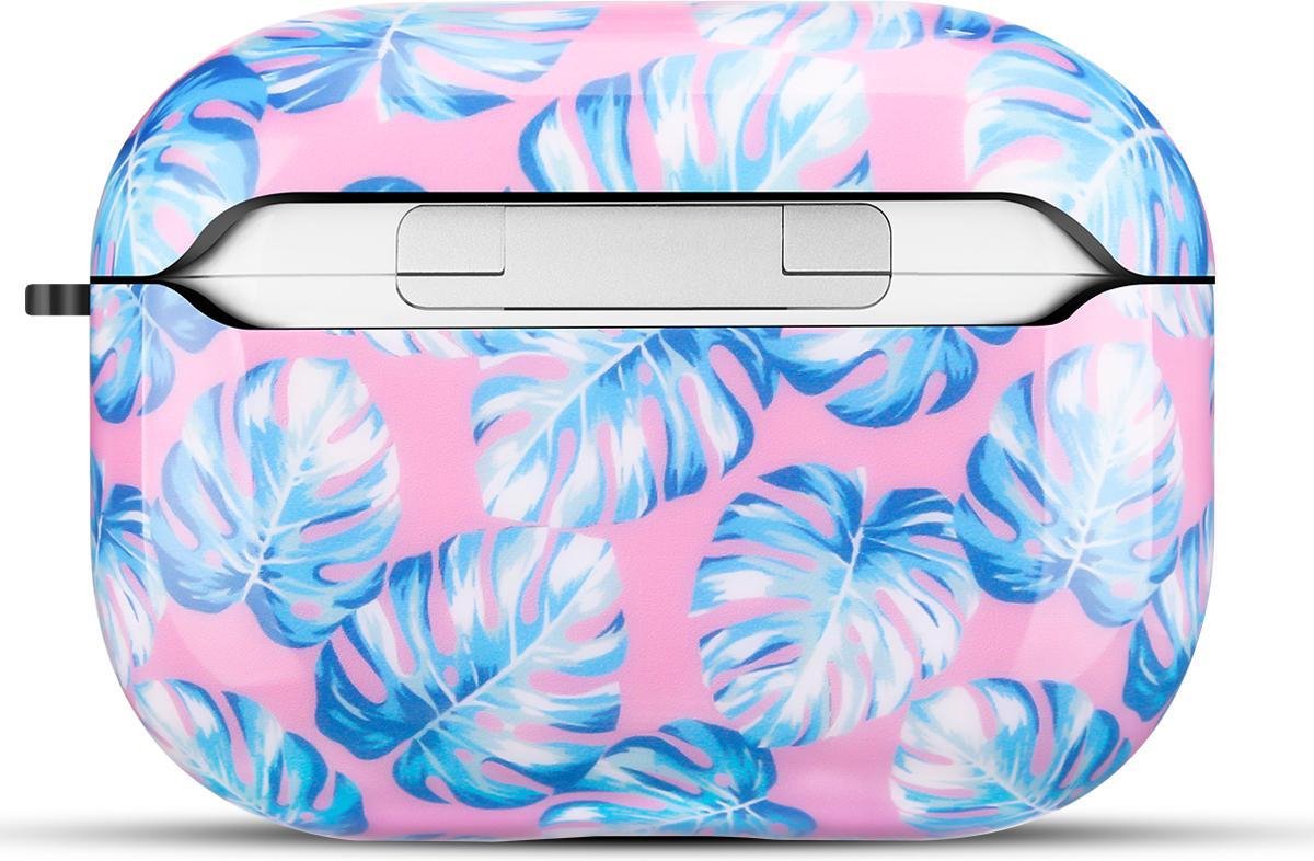 YONO Hard Case geschikt voor Apple Airpods Pro 1 / 2 - Monstera Roze