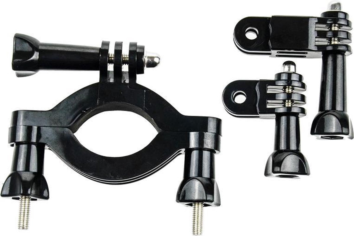YONO Roll Bar Mount geschikt voor GoPro Action Camera - Buisklem voor Fiets / Mountainbike / Motor - Zwart