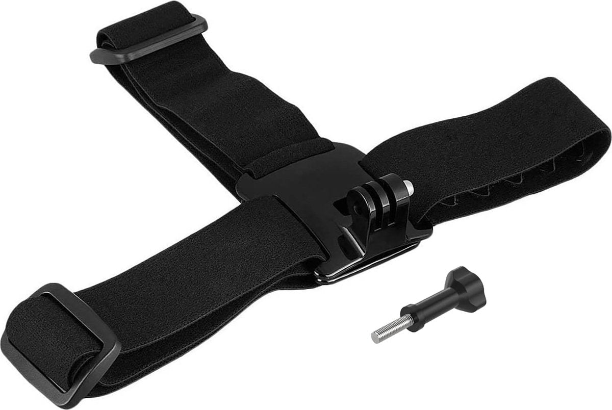 YONO Head Strap Mount - Verstelbare Hoofdband geschikt voor GoPro en Action Camera - Zwart