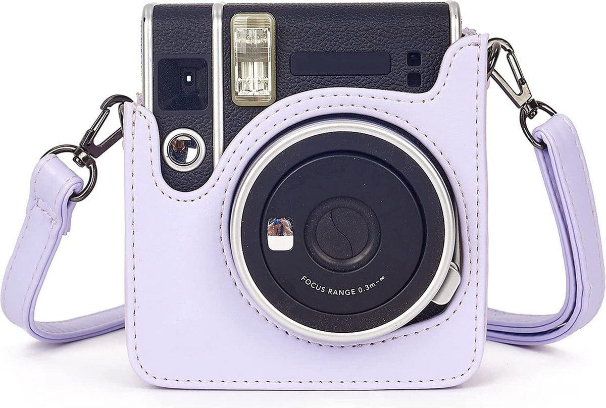 YONO Case geschikt voor Fujifilm Instax Mini 40 - Hoes met Draagriem - Cameratas - Lila