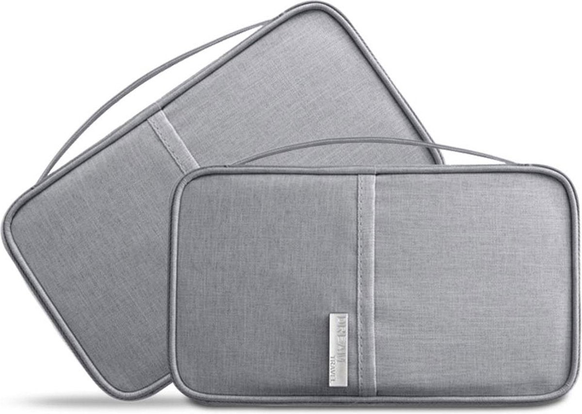 YONO Reis Portemonnee met Paspoort Houder - Documenten Organizer Hoesje - Kaarthouder Pasjes Tasje - Grijs