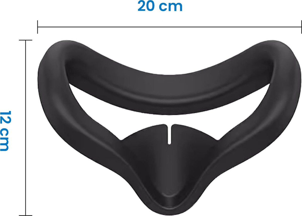 YONO Cover geschikt voor Oculus / Meta Quest 2 VR Bril - Siliconen Case Masker - Zwart