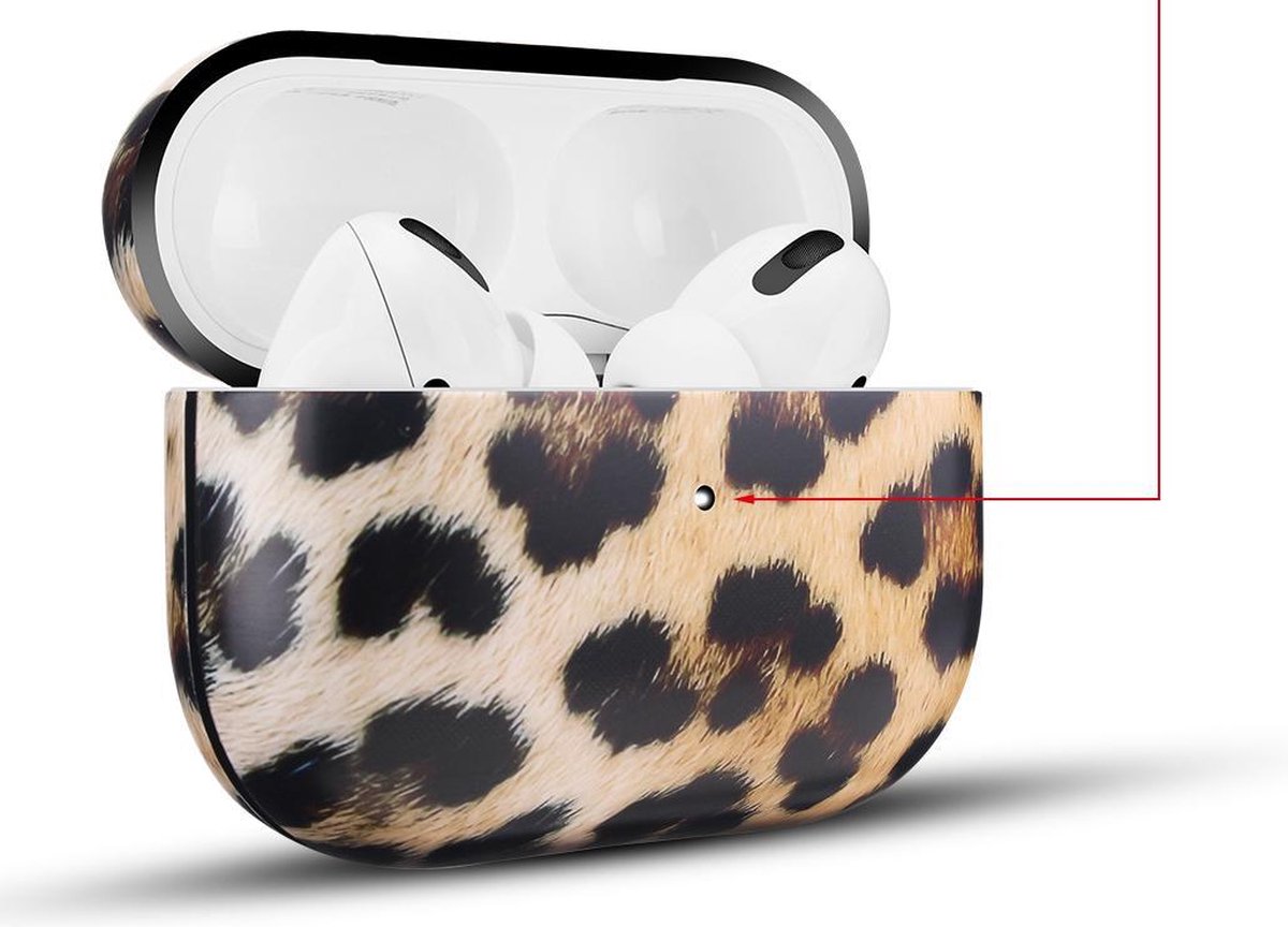 YONO Hoesje geschikt voor Apple Airpods Pro 1 / 2 – Hard Case - Leopard
