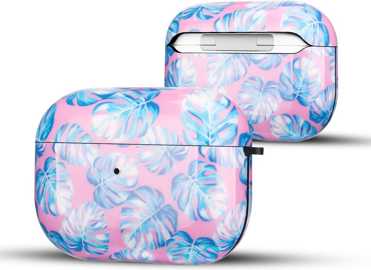 YONO Hard Case geschikt voor Apple Airpods Pro 1 / 2 - Monstera Roze