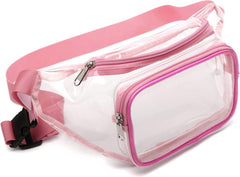 YONO Fanny Pack Doorzichtig - Heuptasje geschikt voor Festival / Reizen - Telefoontasje Crossbody - Buideltasje voor Dames en Heren - Lichtroze