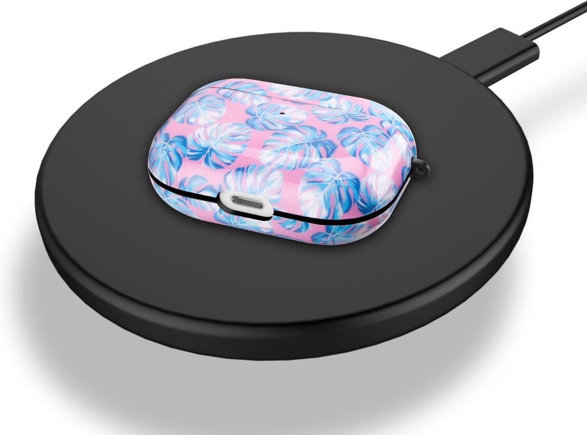 YONO Hard Case geschikt voor Apple Airpods Pro 1 / 2 - Monstera Roze