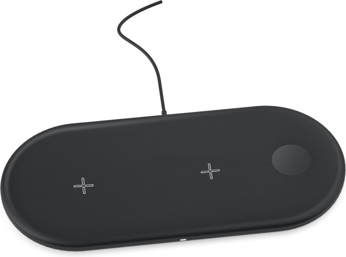 YONO Oplaadstation geschikt voor Apple - Draadloze Oplader iPhone / Airpods / iWatch - Docking Station met Wireless Charger - Zwart