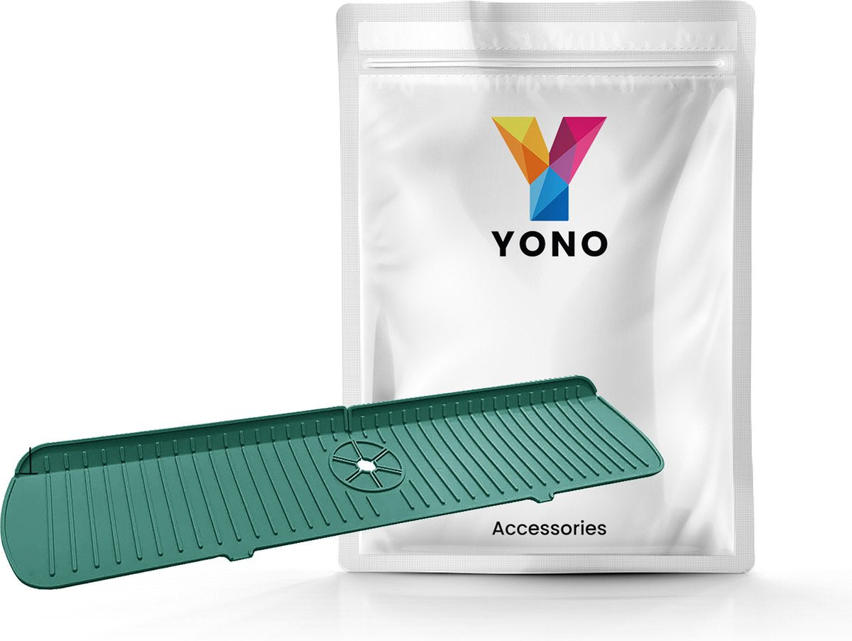 YONO Siliconen Kraanmat - Afdruipmat Organizer - Aanrechtmat voor Kraan - 45 x 15cm - Leisteen