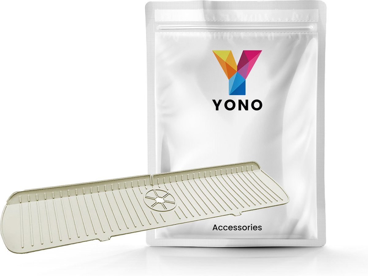 YONO Siliconen Kraanmat - Afdruipmat Organizer - Aanrechtmat voor Kraan - 45 x 15cm - Beige