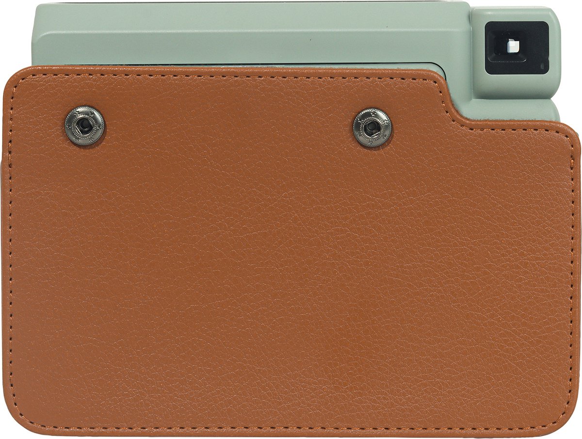 YONO Case geschikt voor Fujifilm Instax Wide 400 - Bescherm Hoes met Draagriem - Bruin