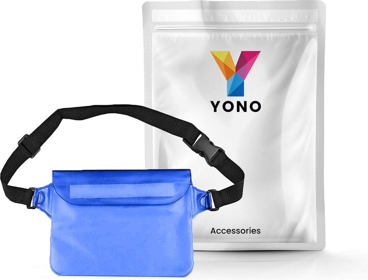 YONO Heuptasje Waterdicht - Fanny Pack Doorzichtig - Waterdichte Heuptas - Vakantie - Reizen - Festival - Dames en Heren - Blauw