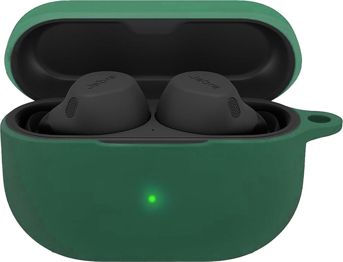 YONO Soft Case geschikt voor Jabra Elite 8 Active / Elite 10 - Siliconen Hoesje - Donkergroen