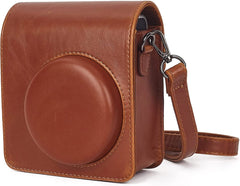 YONO Case geschikt voor Fujifilm Instax Mini 40 - Hoes met Draagriem - Cameratas - Bruin