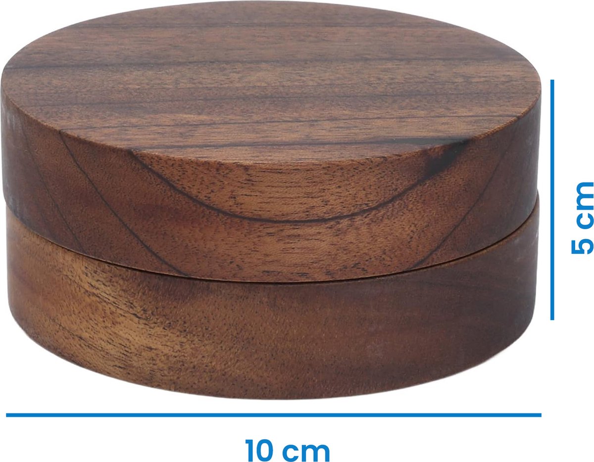 YONO Design Asbak met Deksel - Voor Binnen en Buiten - Hout en Metaal