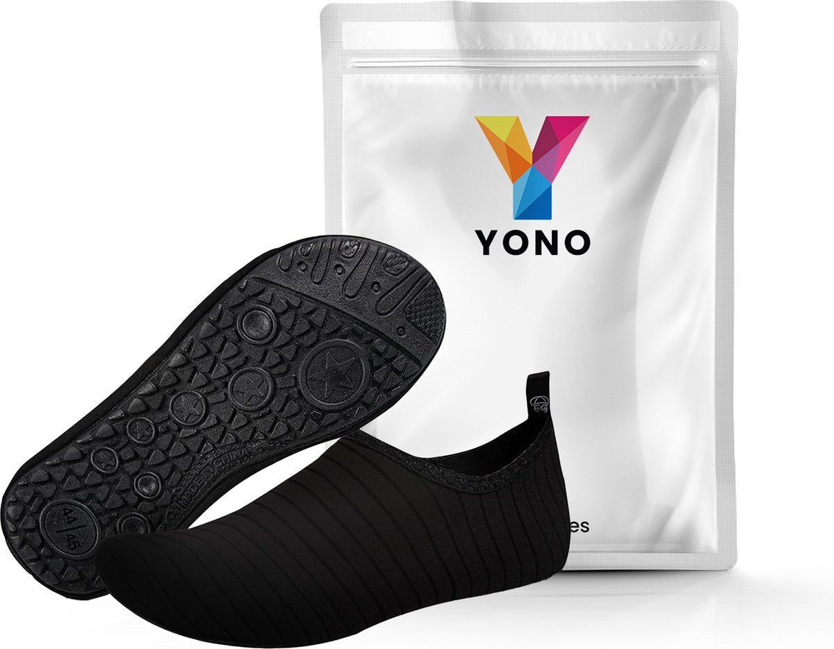 YONO Waterschoenen voor Volwassenen - Anti-Slip Zwemschoenen Dames en Heren - Zwart - Maat 44-45