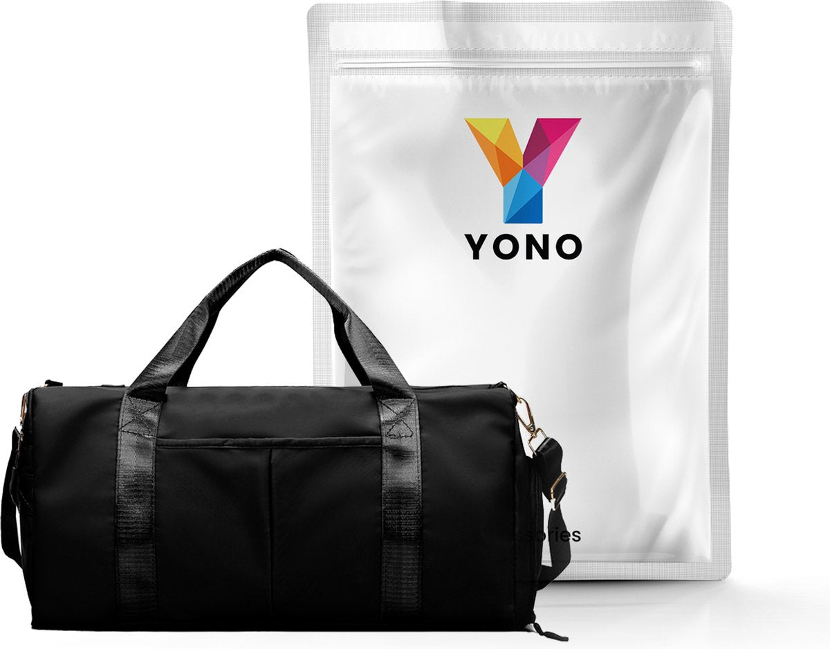 YONO Reistas Handbagage 40x20x25 - Weekendtas Ryanair – Sporttas - Schoudertas Dames en Heren – Zwart