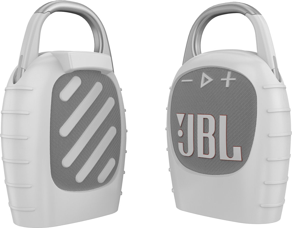 YONO Premium Case geschikt voor JBL Clip 5 - Siliconen Hoesje - Wit