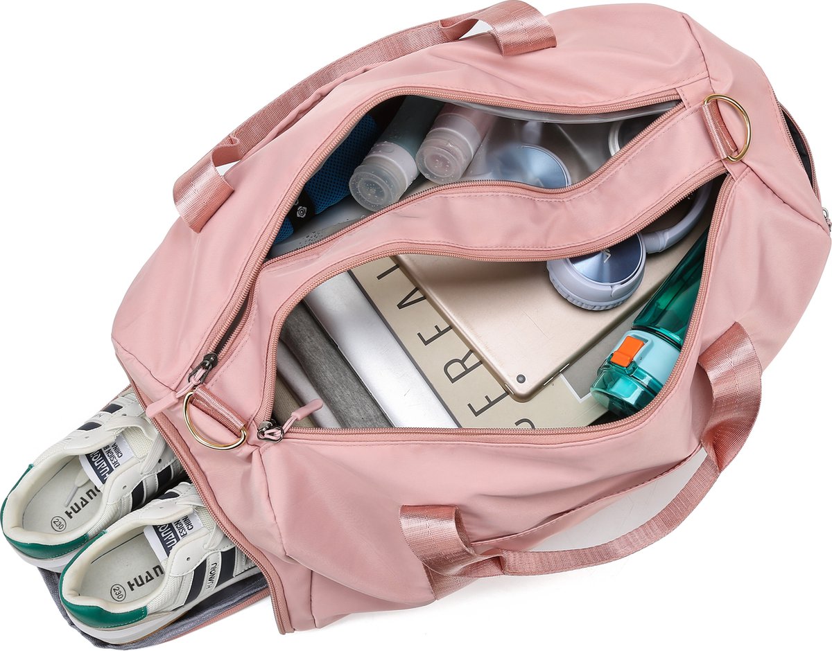 YONO Reistas Handbagage 40x20x25 - Weekendtas Ryanair – Sporttas - Schoudertas Dames en Heren – Roze