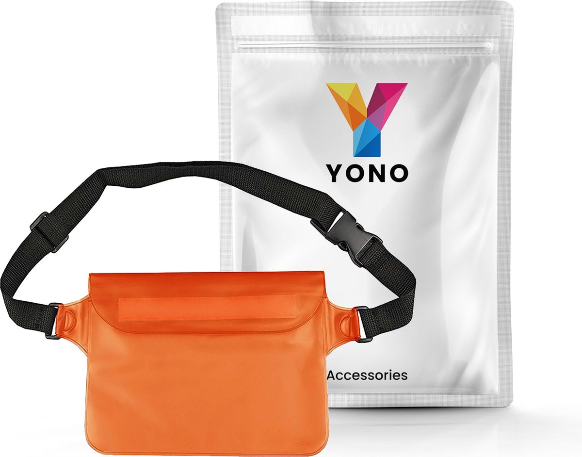 YONO Heuptasje Waterdicht - Fanny Pack Doorzichtig - Waterdichte Heuptas - Vakantie - Reizen - Festival - Dames en Heren - Oranje