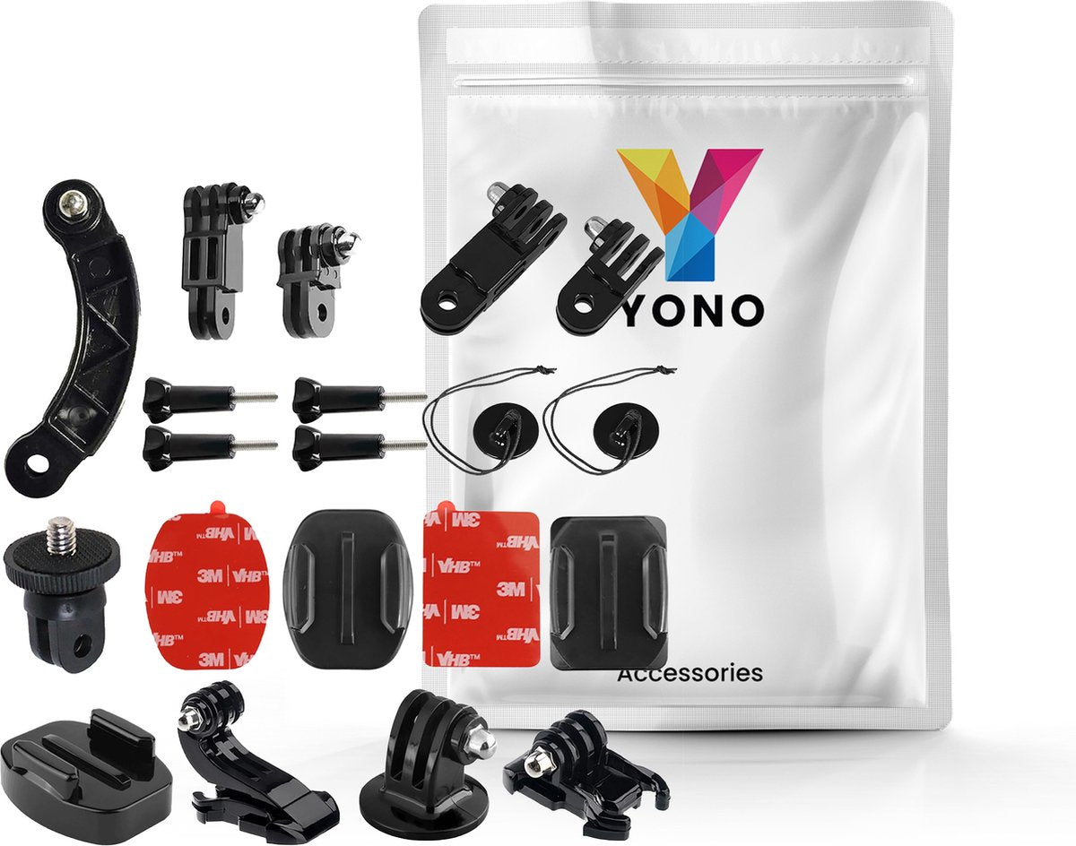 YONO Mounts Set geschikt voor GoPro - Grab Bag Accessoires en Adapters - 20in1