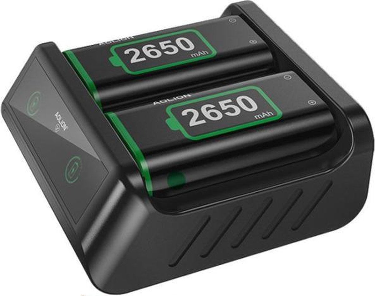 Controller Batterij 2 Stuks + Oplader Accu Set met Oplader geschikt voor Xbox Series X (S) / One (S) Controller - Battery Pack Charger