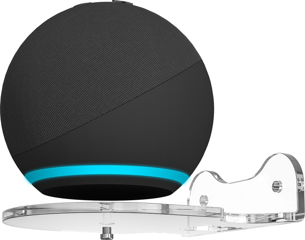 YONO Wandplank voor Smart Speaker - Wall Mount Universeel - Muurbeugel Houder Zwevend - Geschikt Voor Sonos Play / Google Nest Home Mini / Apple Homepod / Amazon Echo / IP Camera / Wifi Router - Transparant