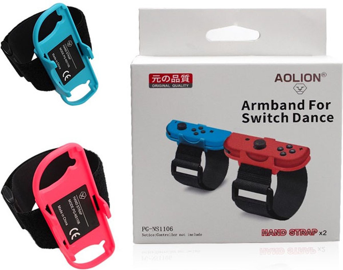 Aolion Hand Strap - geschikt voor Nintendo Switch Joy Con - Polsband geschikt voor Just Dance - 2 Stuks