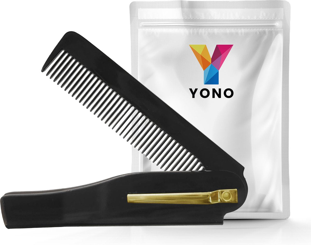 YONO Haar Kam Heren - Opvouwbare Pocket Zakkam - Vlinderkam - Zwart