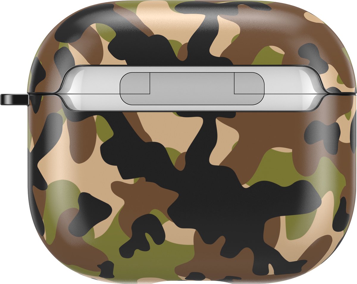 YONO Special Design Hoesje geschikt voor Apple Airpods 3 - Hard Case met Clip - Camouflage