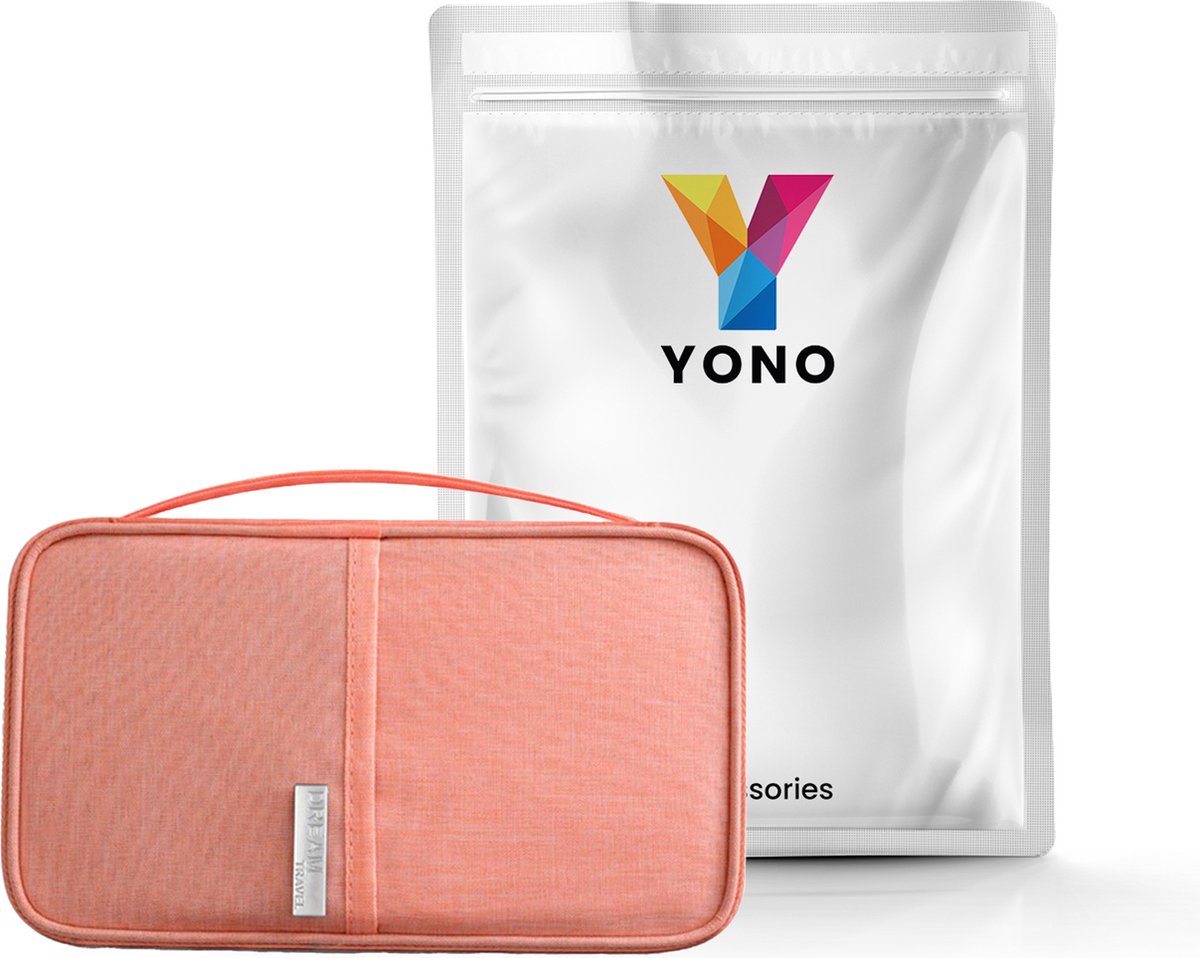 YONO Reis Portemonnee met Paspoort Houder - Documenten Organizer Hoesje - Kaarthouder Pasjes Tasje - Roze