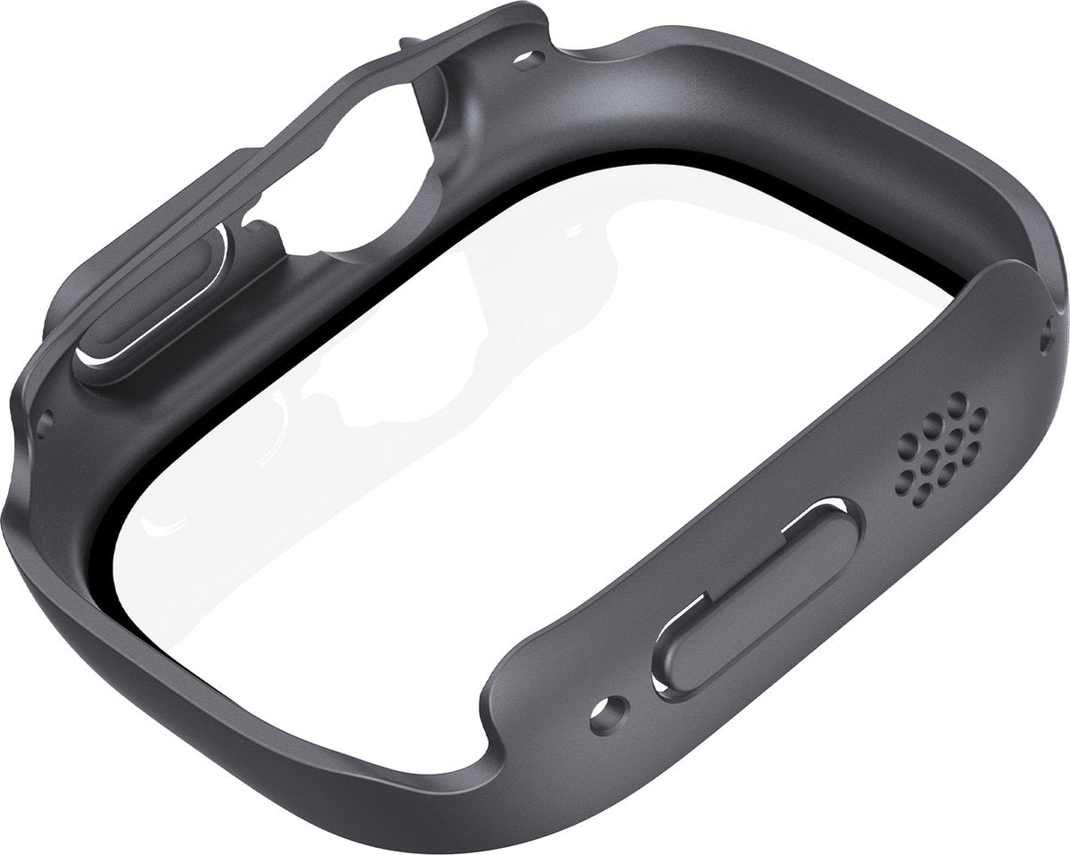 YONO Screen Protector Bumper geschikt voor Apple Watch Ultra (49mm) - Full Cover Case - Hoesje - Grijs