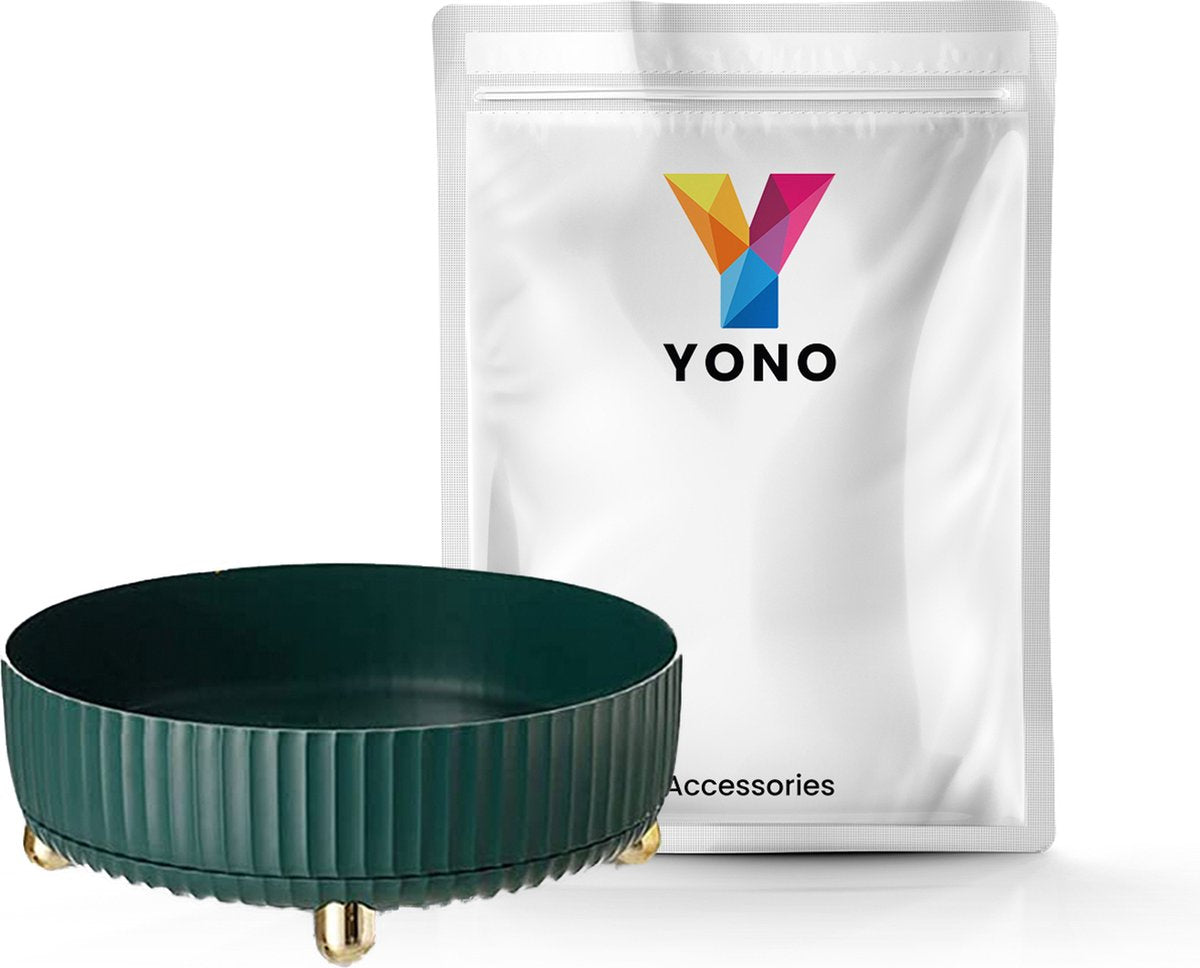 YONO Make Up Organizer Draaitafel - Opbergdoos voor Skincare / Parfum / Cosmetica / Lippenstift / Beauty - 360° Draaibaar Houder - Opbergsysteem - Groen