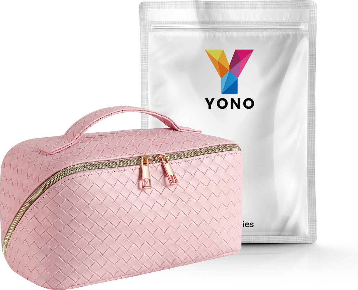 YONO Reis Make Up Tas - Toilettas Etui - Cosmetica Tas - Beauty Case Organizer - Large - Roze